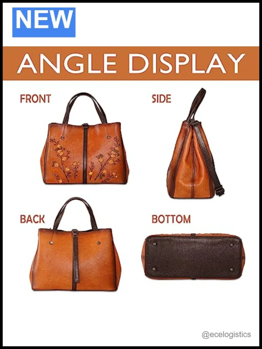 Genuine Leather Vintage Bag & Wallet Set - Cowhide Crossbody Purse with RFID